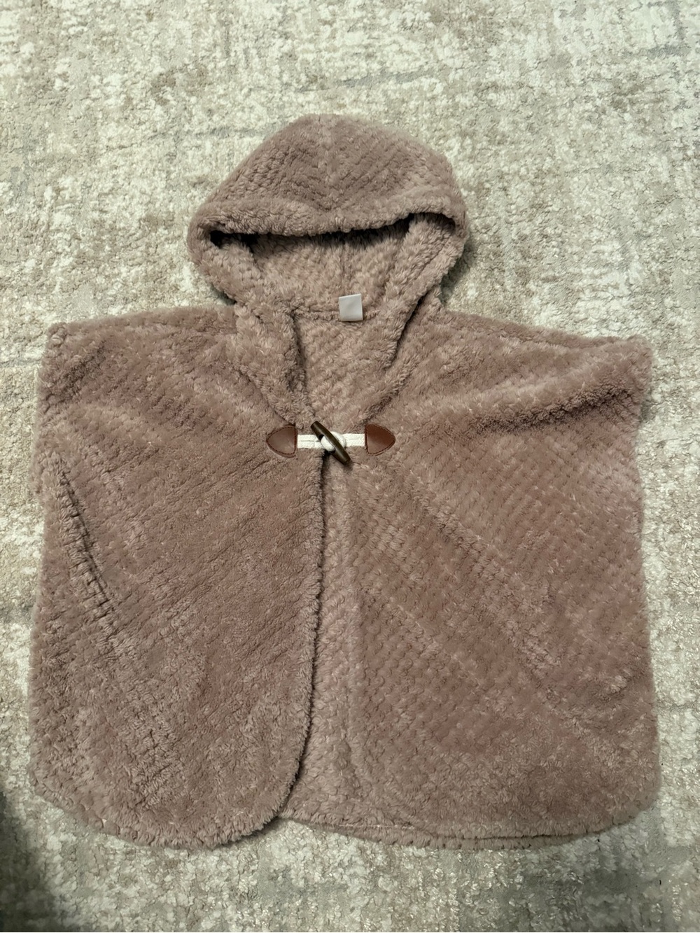 Old Navy Kids Hooded Poncho - Taupe Brown size 5T